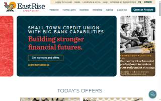 EastRise Credit Union of Rutland website