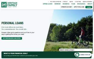 Heritage Family Credit Union website