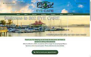 802 Eye Care website