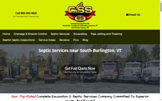 Complete Excavation & Septic Services LLC of South Burlington website