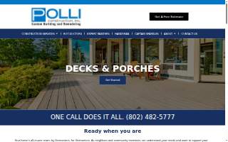 Polli Construction, inc. of South Burlington website