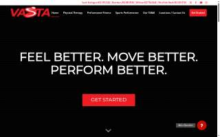 VASTA Performance Training and Physical Therapy website