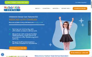 Harbor Kids Dental website