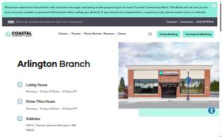 Coastal Community Bank of Arlington website