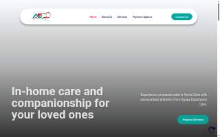 Agape Experience Care website