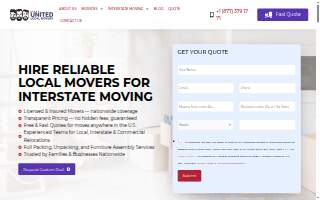 United Local Movers - Moving company website