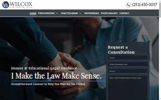 Wilcox Law Office, PLLC website