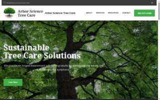 Arbor Science Tree Care website