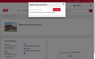 Battle Ground Ace Hardware website