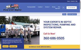 First Call Septic Service website
