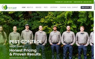 New Leaf Pest Control website