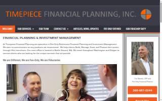 Timepiece Financial Planning website