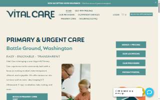 Vital Care - Urgent Care website
