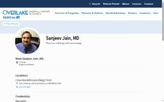 Columbia Asthma & Allergy Clinic- Bellevue: Sanjeev Jain, MD, PhD website