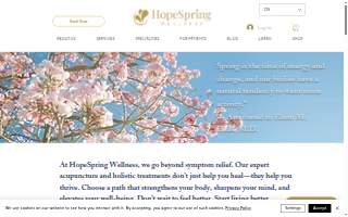 Hopespring Wellness website
