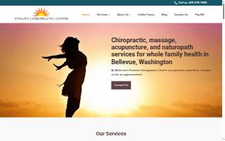 Vitality Chiropractic Center website