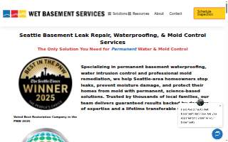 Wet Basement Services website