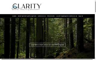Clarity Mental Health & Recovery website