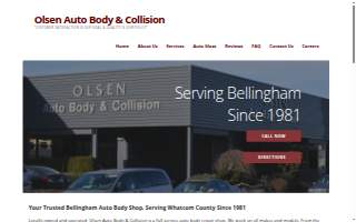 Olsen Auto Body & Collision website