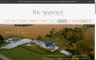 Sixpence Wedding & Event Rentals website