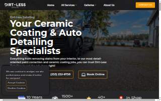 Dirt-Less Detailing website