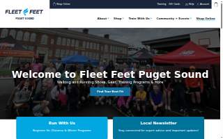 Fleet Feet Bonney Lake website