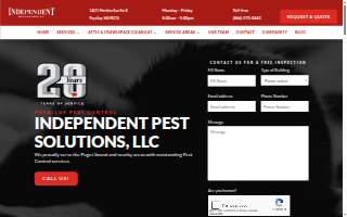 Independent Pest Solutions - Puyallup's Top Pest Control Service of Bonney Lake website