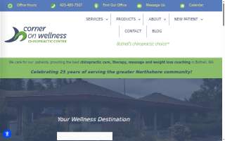 Corner on Wellness Chiropractic Center website