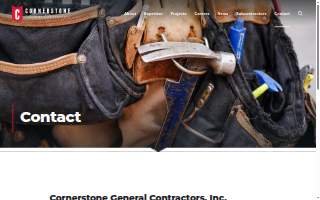 Cornerstone General Contractors website