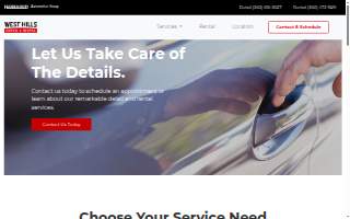 West Hills Detail Center website