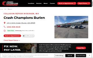Crash Champions Collision Repair Burien website