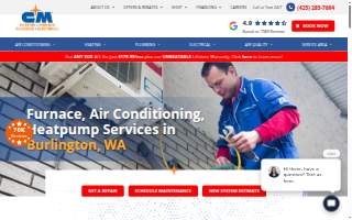 CM Heating of Burlington website