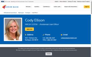 Cody Ellison - Banner Bank Residential Loan Officer website