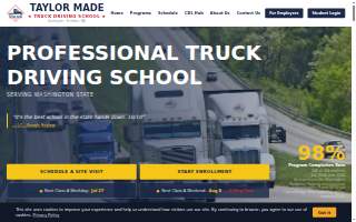Taylor Made TDS, Inc. - Truck Driving School - Burlington Location website