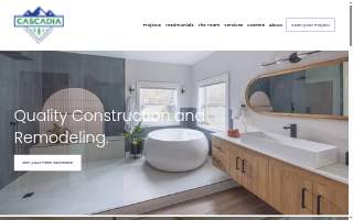 Cascadia Construction & Remodeling website