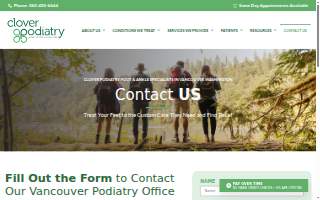 Clover Podiatry PLLC website