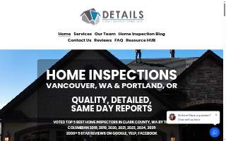 Details Home Inspections website