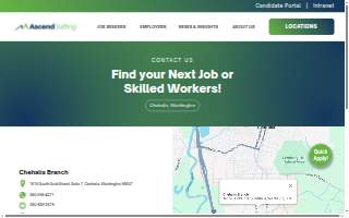 Ascend Staffing of Centralia website