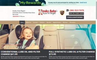 Kresky Auto Repair & Electric website