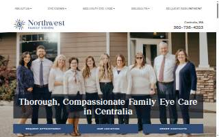 Northwest Family Vision website