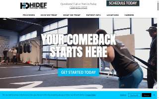 HIDEF Sports & Physical Therapy Covington website