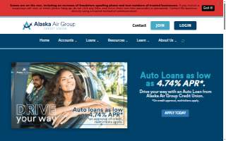 Alaska Air Group Credit Union of Des Moines website