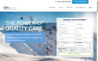OPA Ortho Orthopedic Physician Associates website