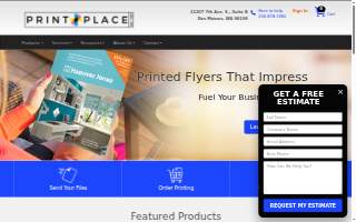 Print Place of Des Moines website