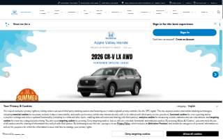 Apple Valley Honda website