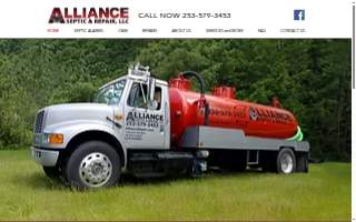 Alliance Septic and Repair website
