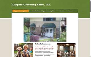 Clippers Grooming Salon website
