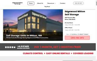 Edgewood Milton Self Storage website