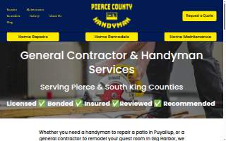 Pierce County Handyman website