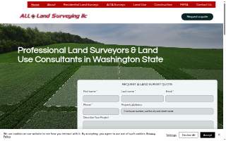 All Land Surveying LLC of Edmonds website
